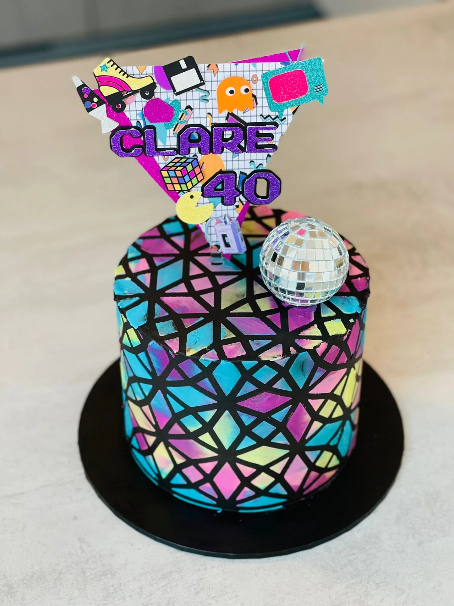 80s cake topper, 80s party, love the 80s, 80s baby, love the 80s, 80’s girl, retro, skating, Lisa frank, Rubik’s cube, 80s theme party