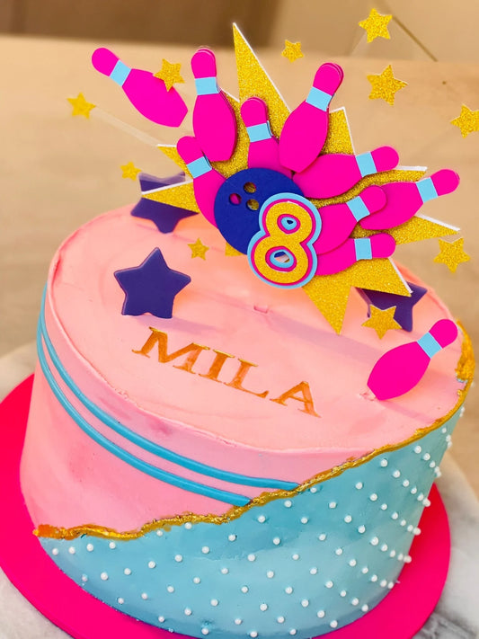 Bowling cake topper, ten pin bowling cake topper, retro bowling topper, scowling party, ten pin bowling party, retro bowling party, retro