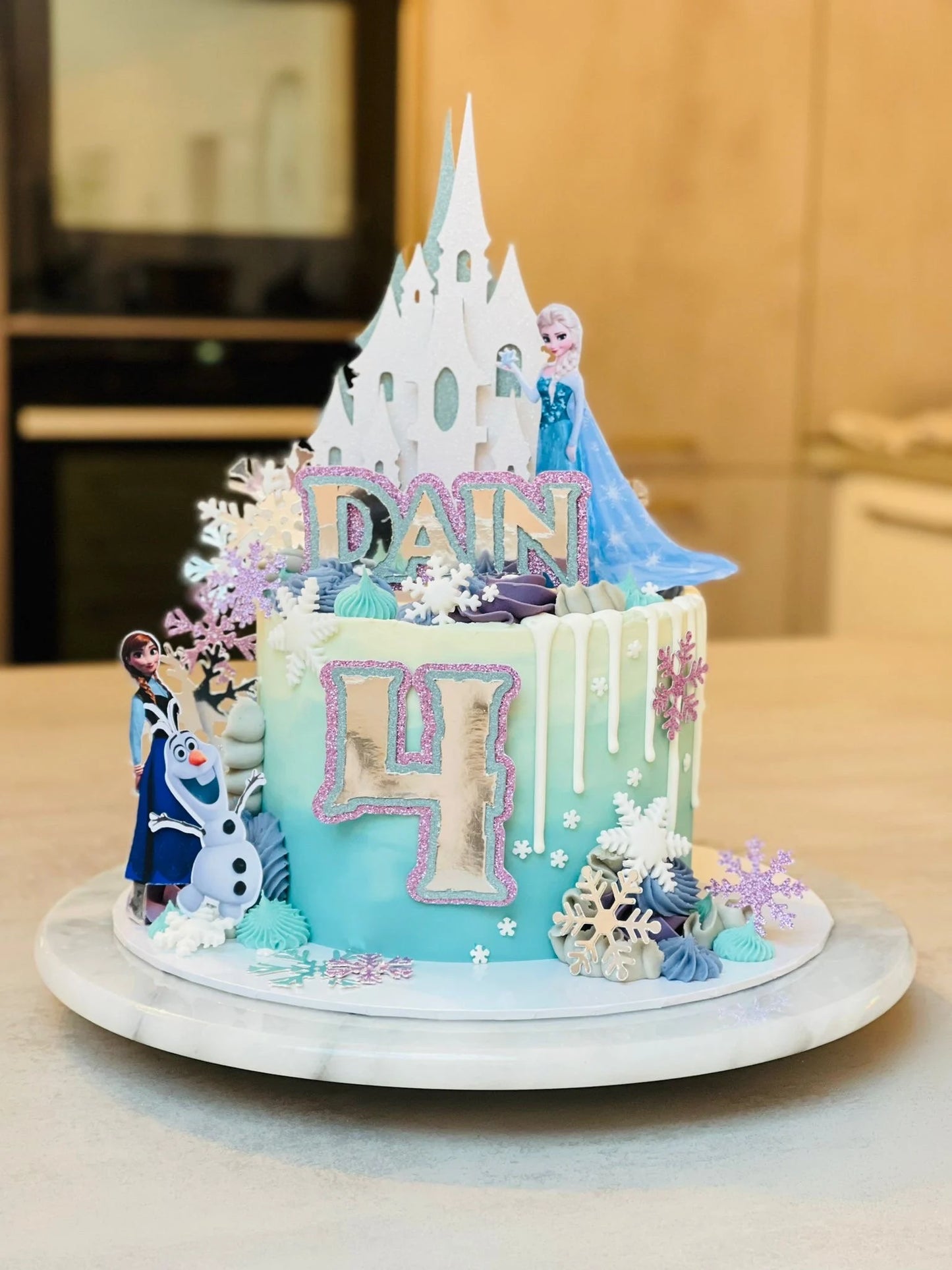 Ice kingdom cake topper, Ice Queen cake topper, frozen themed, Elsa, Ana, Frozen cake topper, Snowflake cake topper, Ice Kingdom cake topper