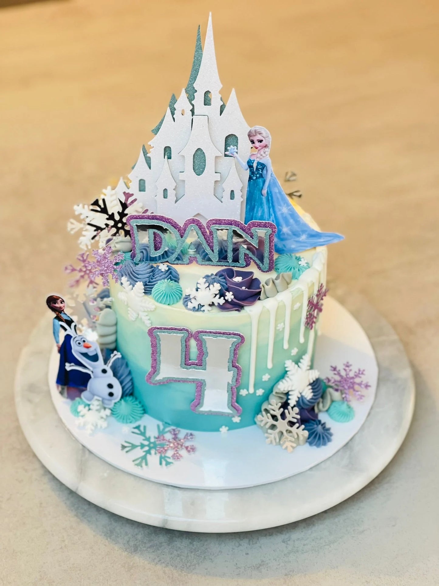 Ice kingdom cake topper, Ice Queen cake topper, frozen themed, Elsa, Ana, Frozen cake topper, Snowflake cake topper, Ice Kingdom cake topper