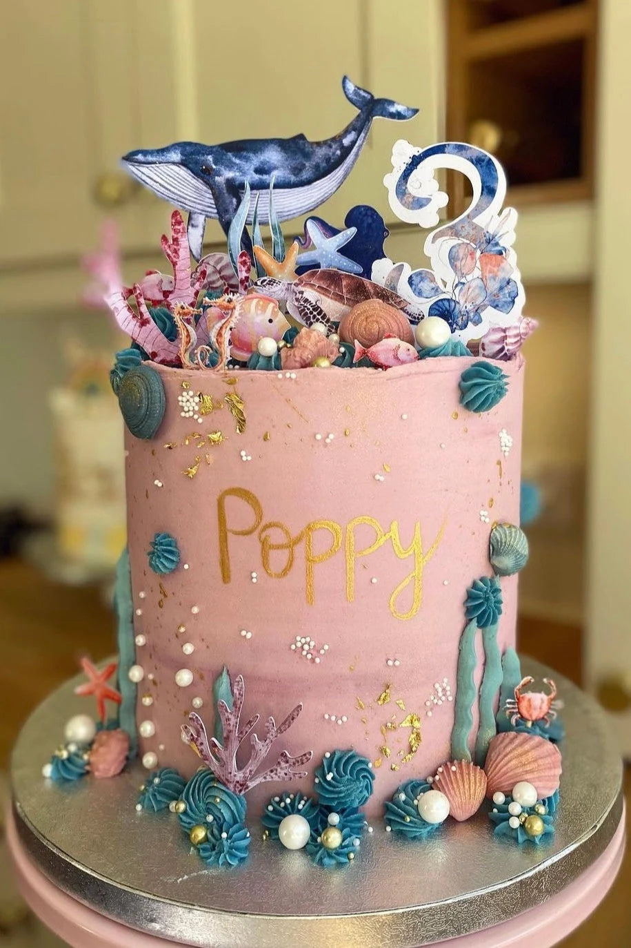 Ocean cake topper, sea cake topper, whale cake topper, narwhal, under the sea cake topper, sea creatures cake topper, nautical cake topper
