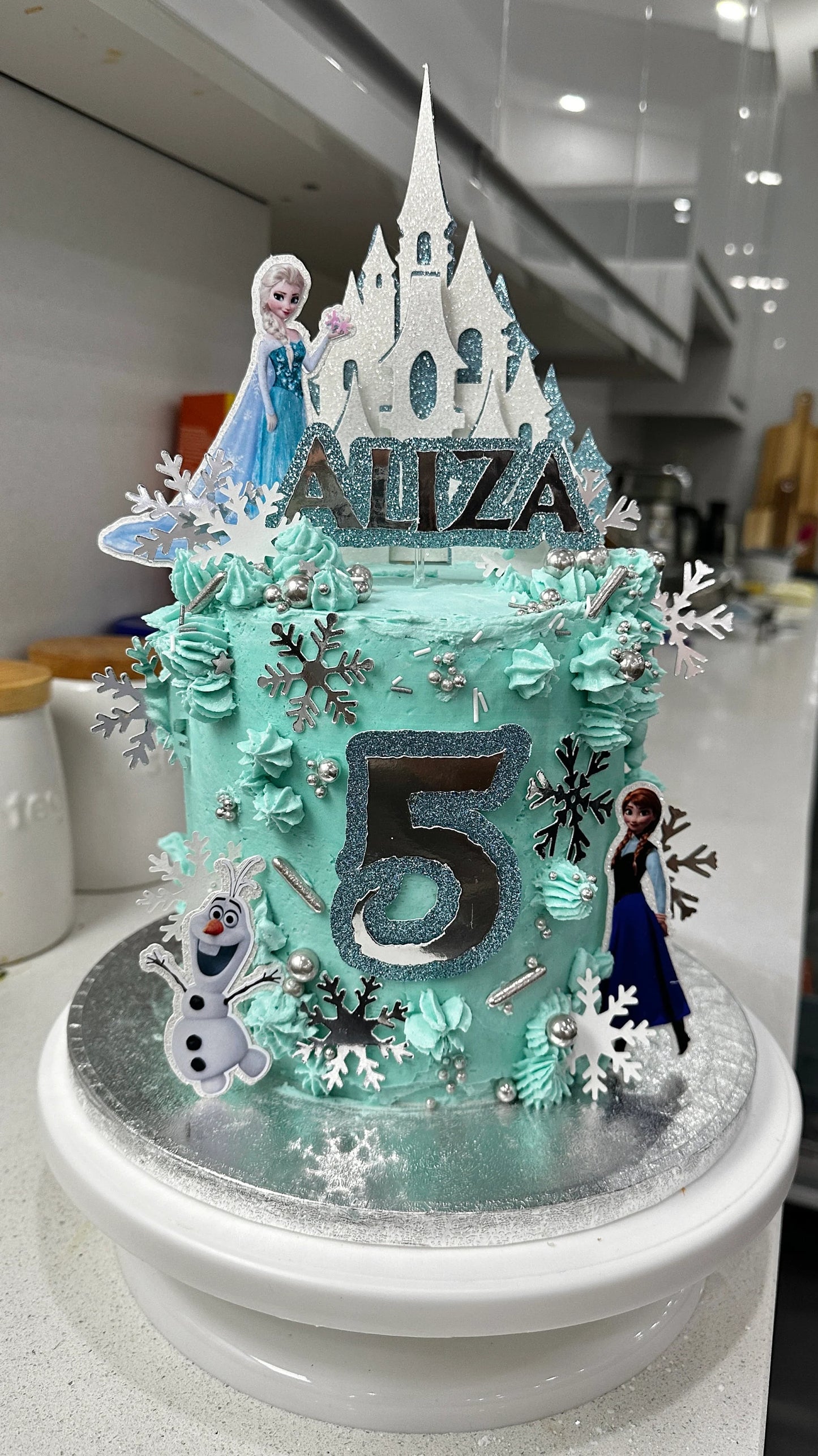 Ice kingdom cake topper, Ice Queen cake topper, frozen themed, Elsa, Ana, Frozen cake topper, Snowflake cake topper, Ice Kingdom cake topper