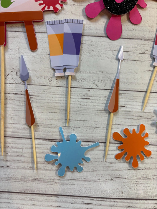 Art easel cake topper, paint party cake topper, arty party cake topper, artist cake topper, art cake topper, painting party, arty party