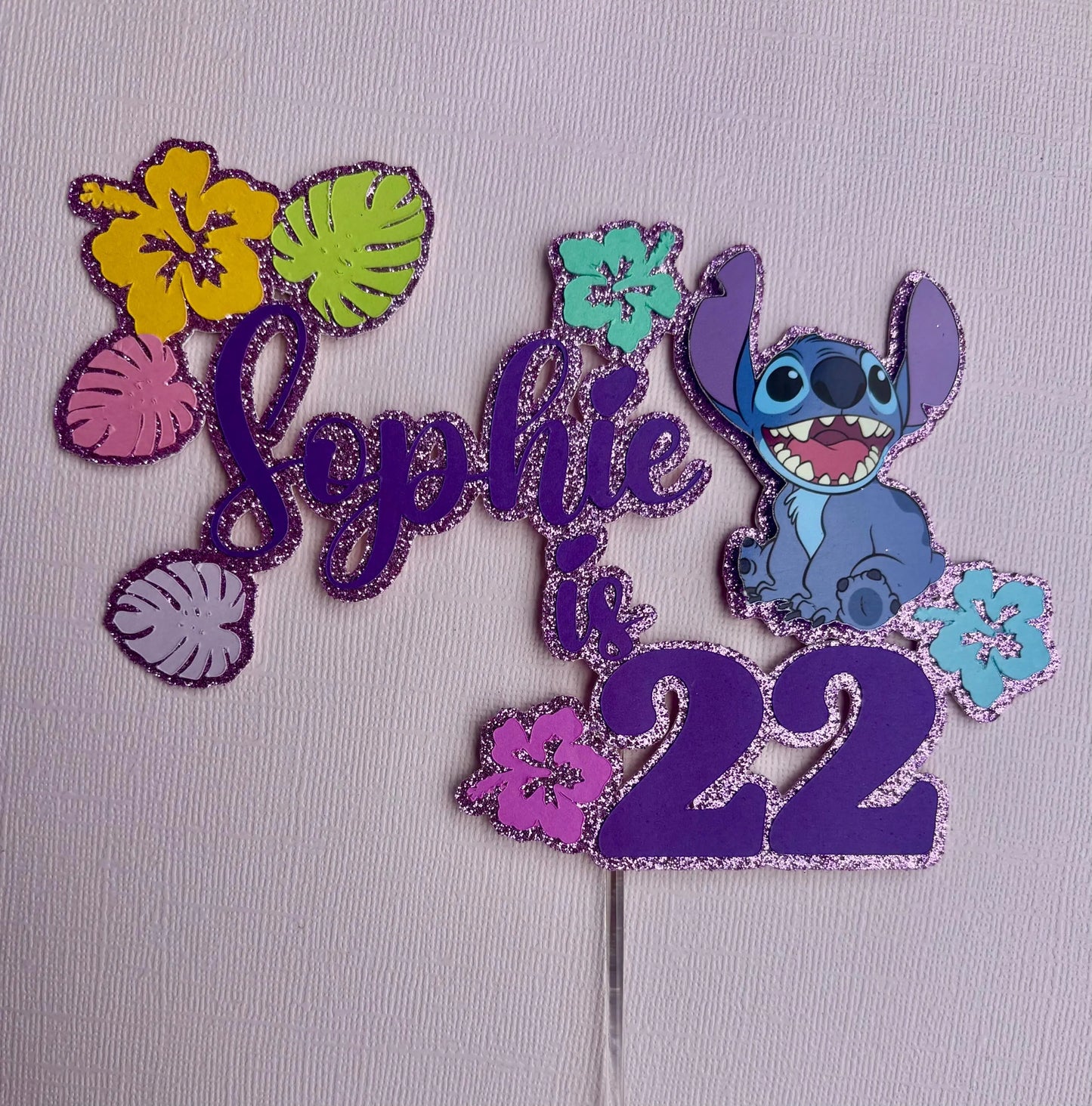 Lilo and Stitch cake topper, Stitch inspired cake topper, alien inspired cake topper, Ohana cake topper, Angel cake topper, Stitch cake