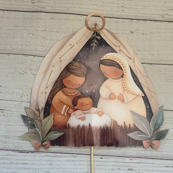 Nativity Christmas Cake Topper – Joseph, Mary & Baby Jesus | Religious Holiday Cake Decoration for Christmas Parties, Jesus is the reason