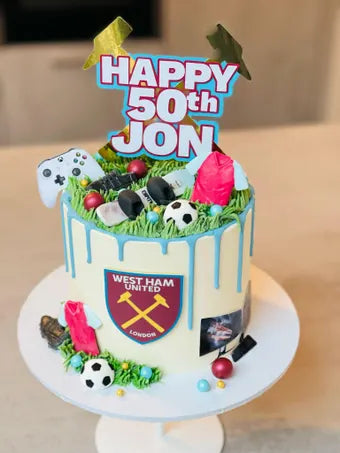 West Ham FC, West Ham cake, West Ham cake topper, West Ham football club, West Ham football, West Ham Football cake, West Ham