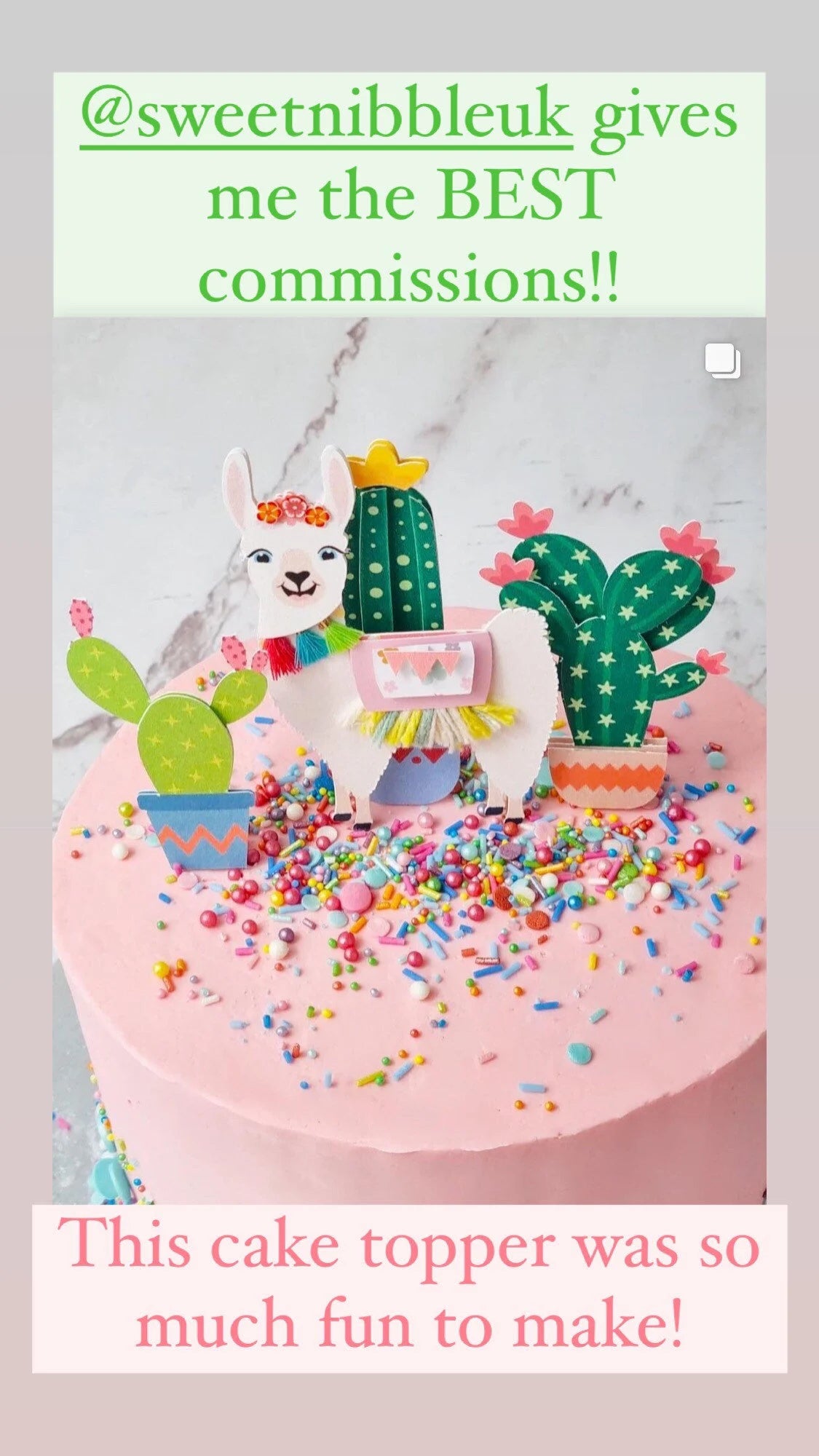llama cake topper, llama party cake topper, 3D llama, 3D cake topper, cake topper, cute topper, girly cake topper, kids cake topper