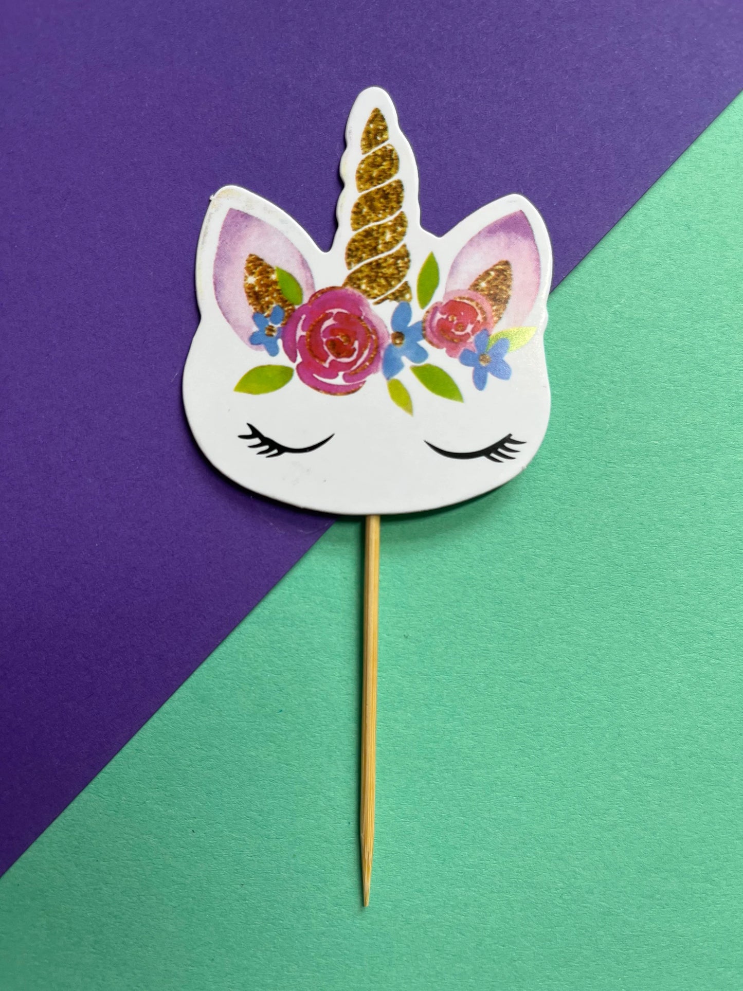 Unicorn cupcake toppers, unicorn decor, unicorn party, girly party, pegasus, cute cupcake topper