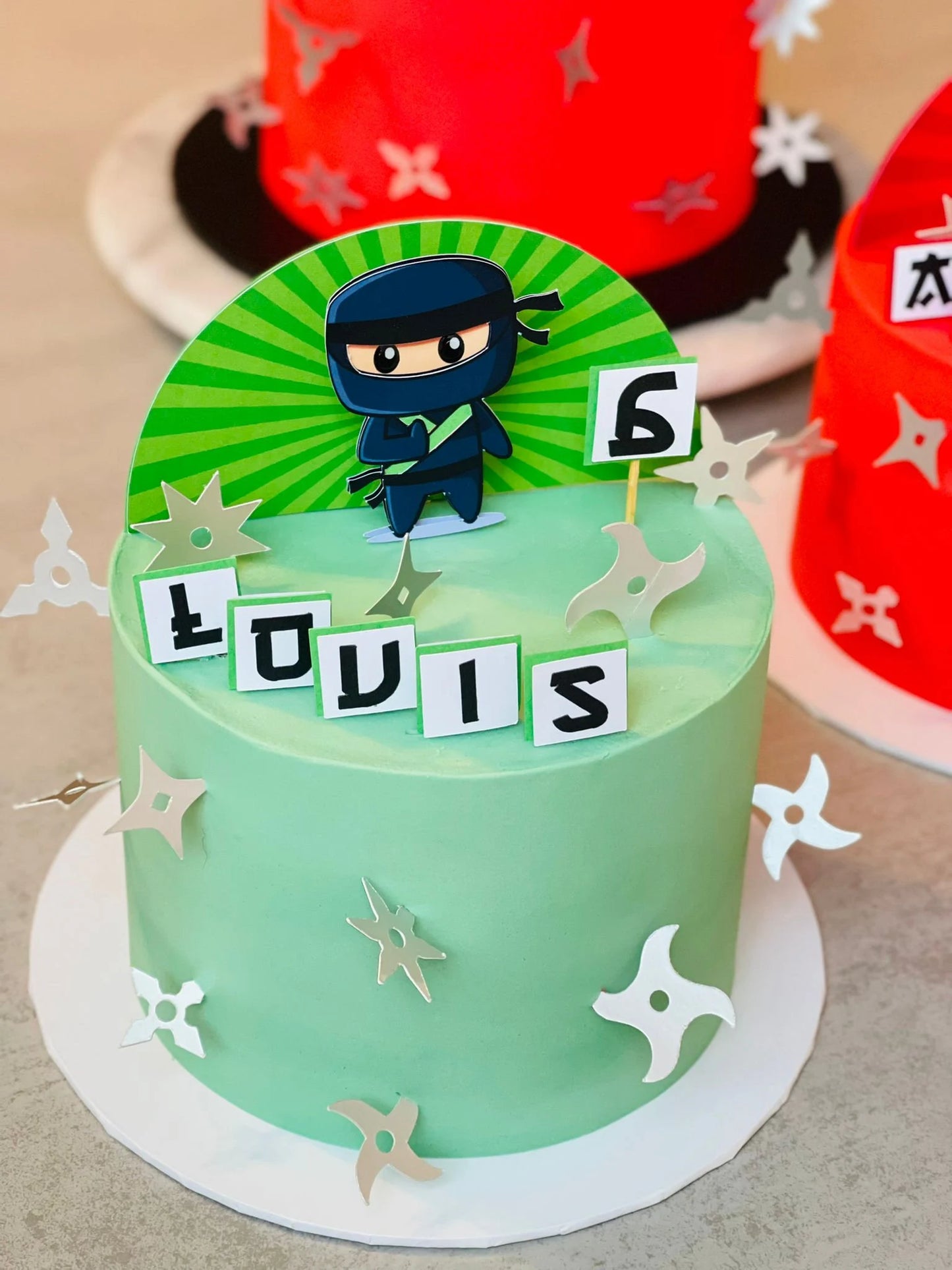 Ninja cake topper, Ninjago cake topper, Manga cake topper, Ninja fighter, japanese fighter, kids ninja party, japanese party, manga party