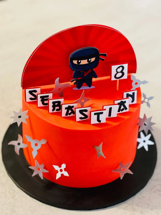 Ninja cake topper, Ninjago cake topper, Manga cake topper, Ninja fighter, japanese fighter, kids ninja party, japanese party, manga party