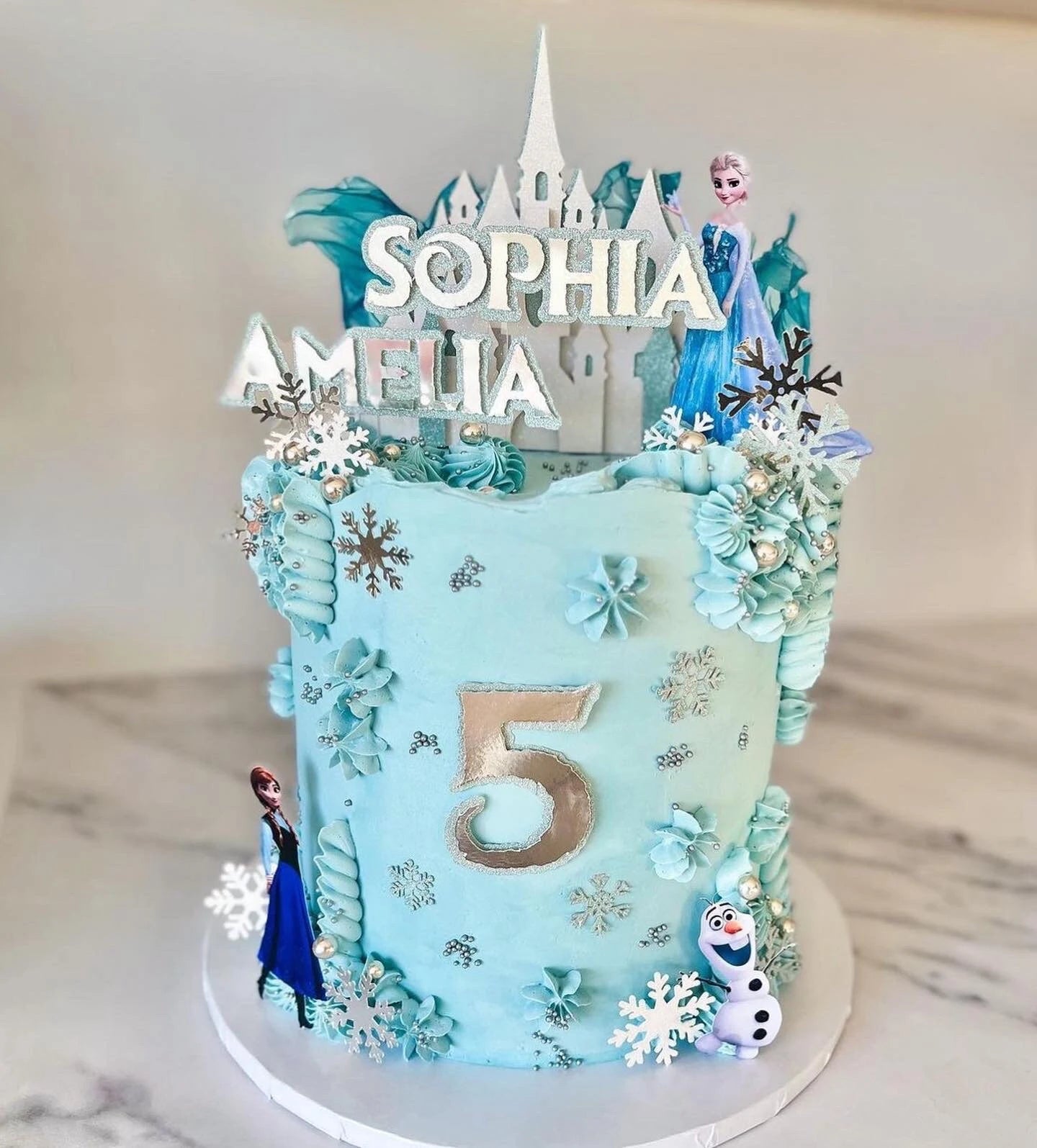 Ice kingdom cake topper, Ice Queen cake topper, frozen themed, Elsa, Ana, Frozen cake topper, Snowflake cake topper, Ice Kingdom cake topper