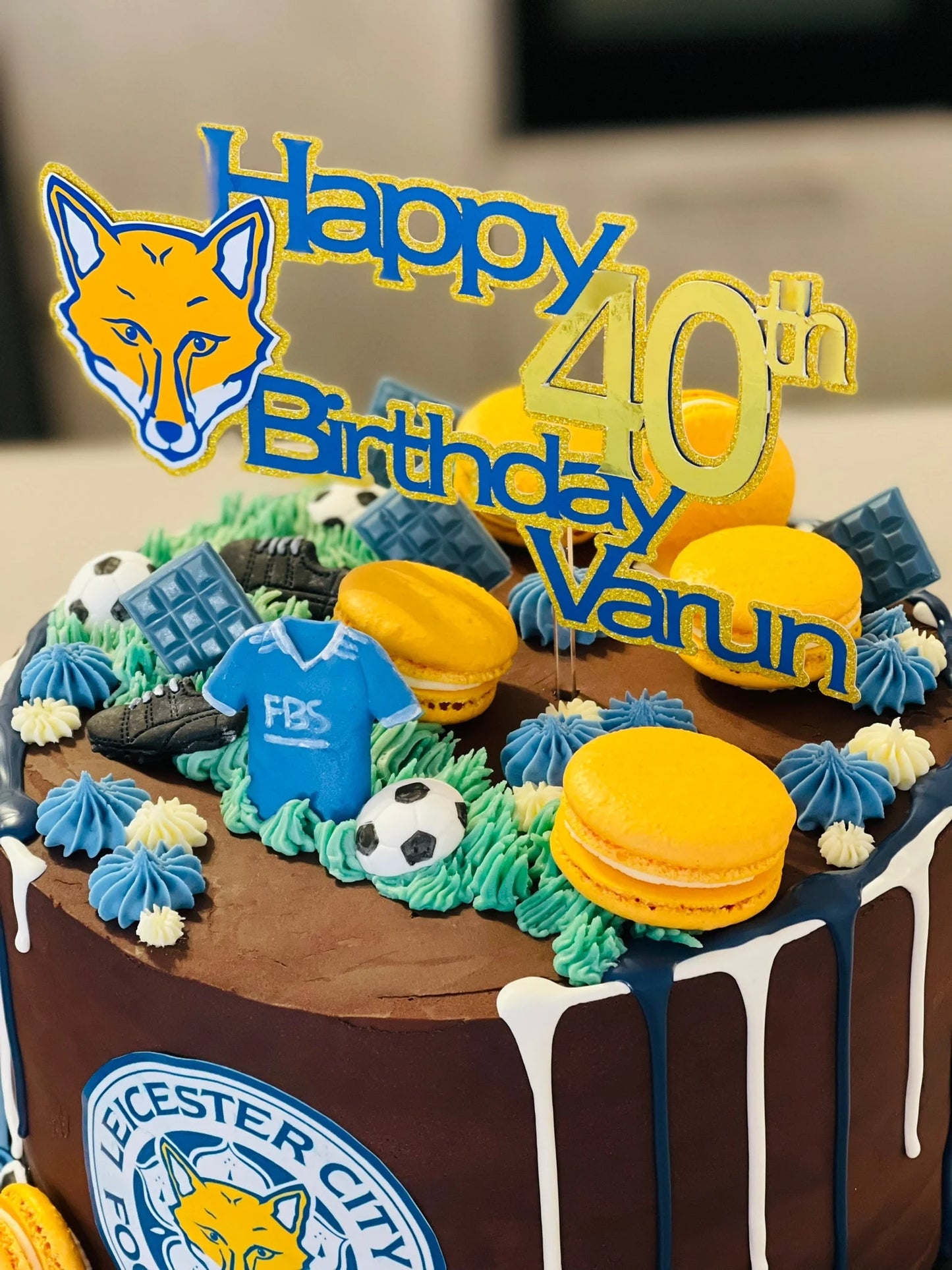 Leicester City, Leicester City cake, Leicester city cake topper, Leicester football club, Leicester football, Leicester football cake