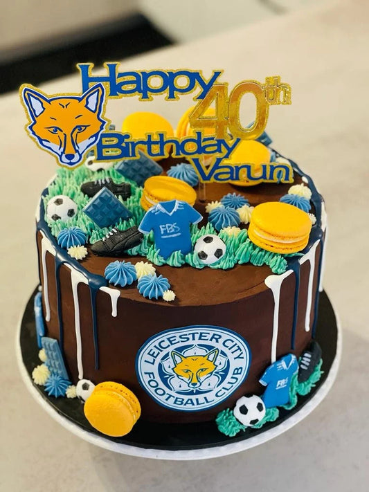 Leicester City, Leicester City cake, Leicester city cake topper, Leicester football club, Leicester football, Leicester football cake