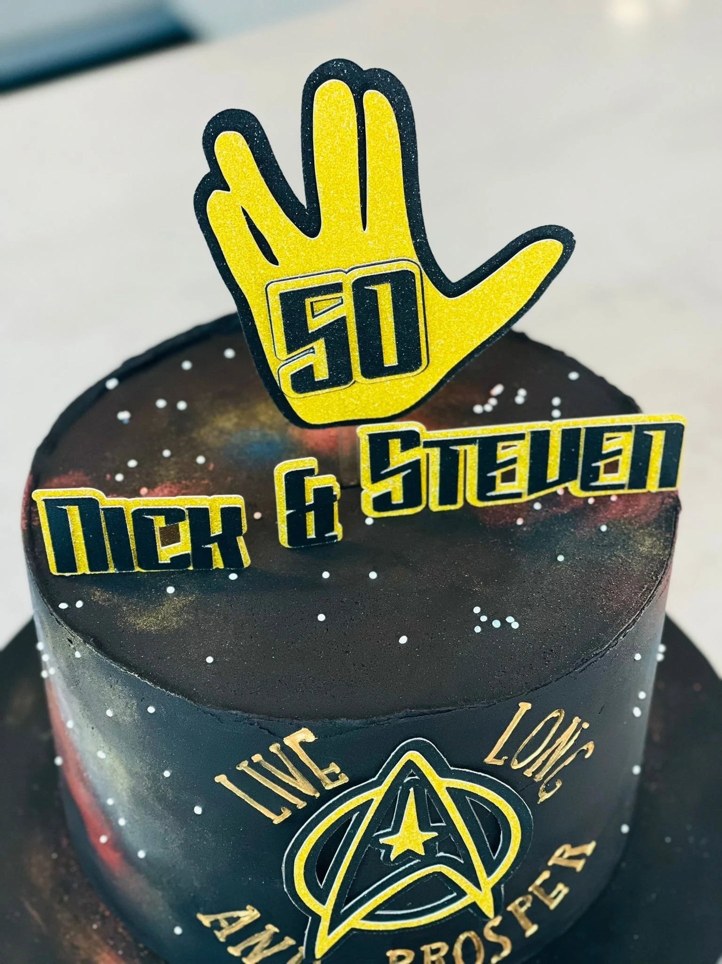 Star Trek inspired cake topper, Dr Spock, Star Trek party, Star Trek cake, Star Trek cake topper, Vulcan