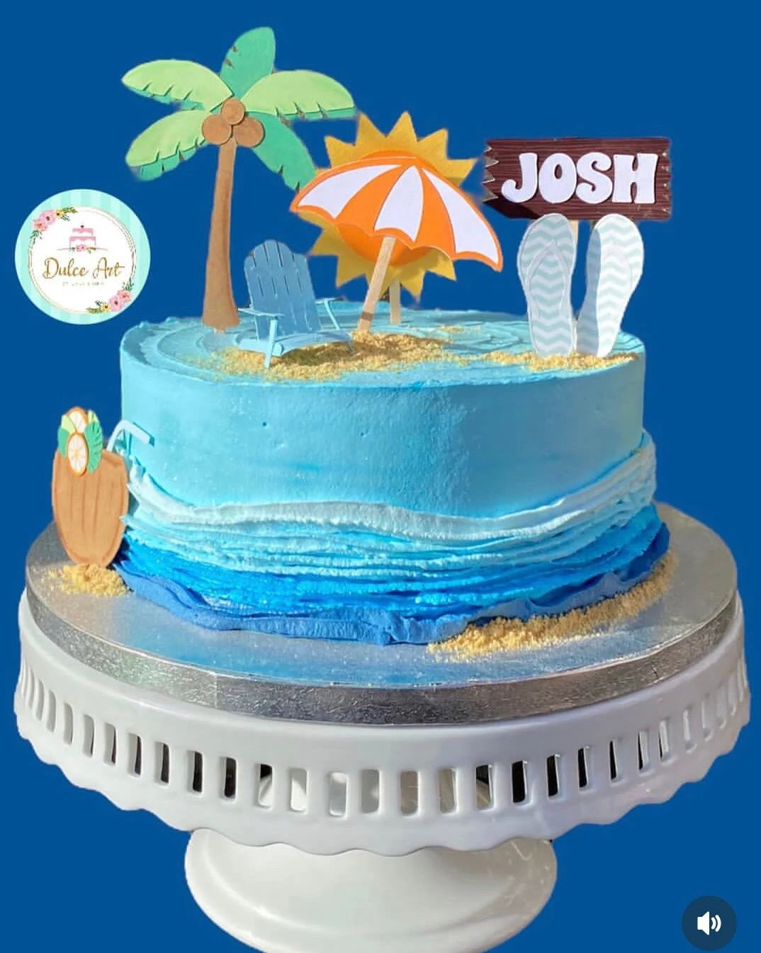 Surfing cake topper, Beach cake topper, beach party, surfer cake topper, tropical cake topper, surfing, beach, seaside, surfboard, pool