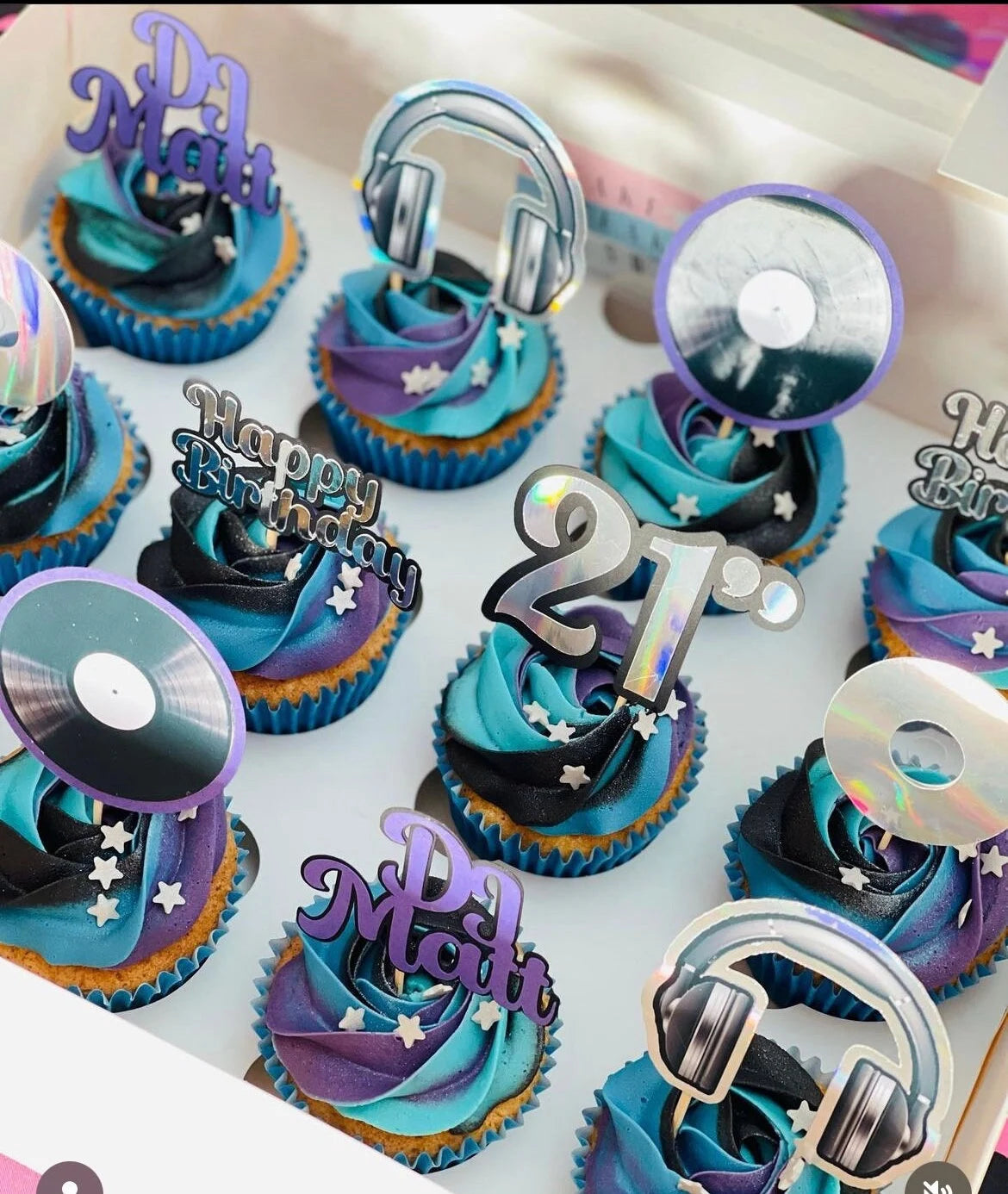 DJ cupcake toppers, DJ cake topper, music cake topper, music cupcakes, vinyl cake topper, disco cake topper