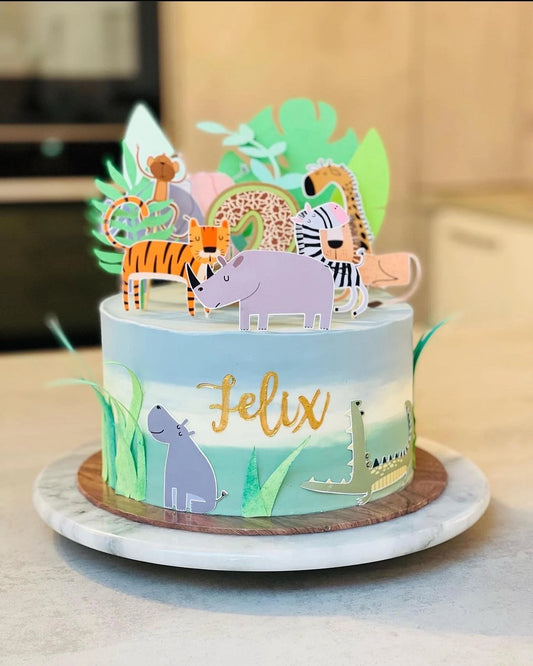 Jungle cake topper, jungle party, animals cake topper, safari cake topper, animals party, safari party, two wild cake topper, safari cupcake