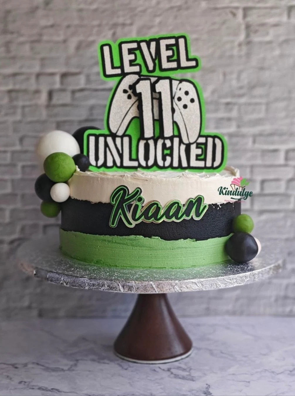 Personalised Gaming Controller Cake Topper, Deluxe Double Layer Games Control Glitter ANY NAME / AGE gaming cake topper, gamer controller