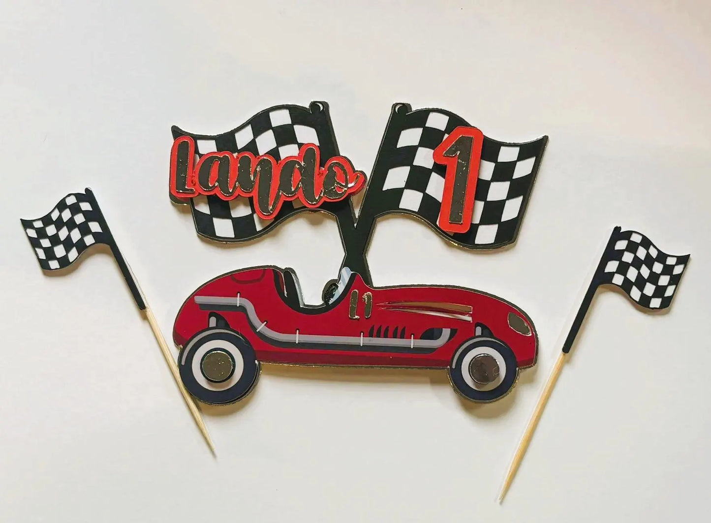 Two fast cake topper, Racing car, racing cake topper, racing party, racing cake,  vintage car, vintage cake topper, vintage racing