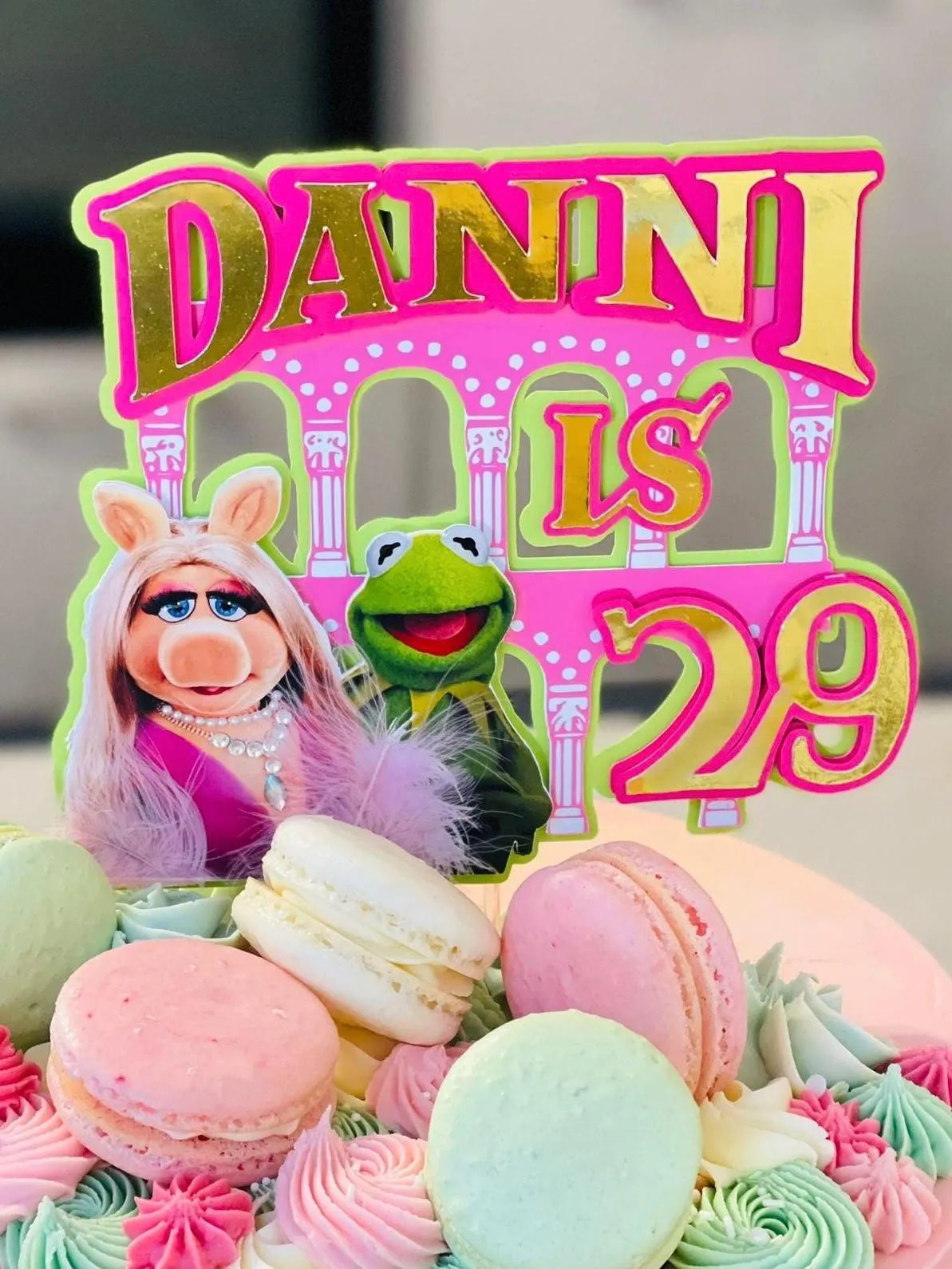 Muppets cake topper, Miss piggy, Kermit party, Puppets show cake topper, frog cake topper, Piggy cake topper, Kermit and Piggy cake topper, Puppets party