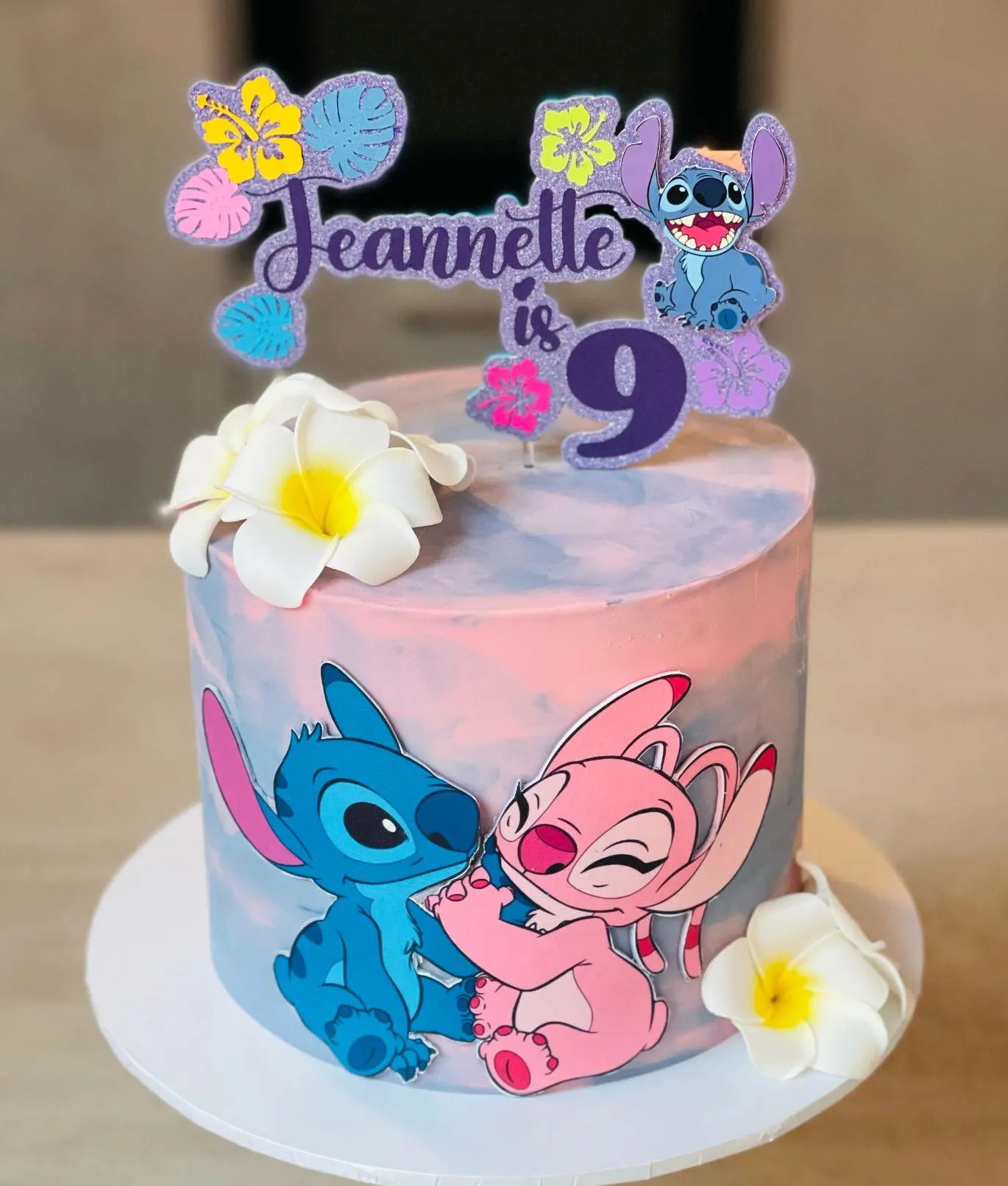 Lilo and Stitch cake topper, Stitch inspired cake topper, alien inspired cake topper, Ohana cake topper, Angel cake topper, Stitch cake