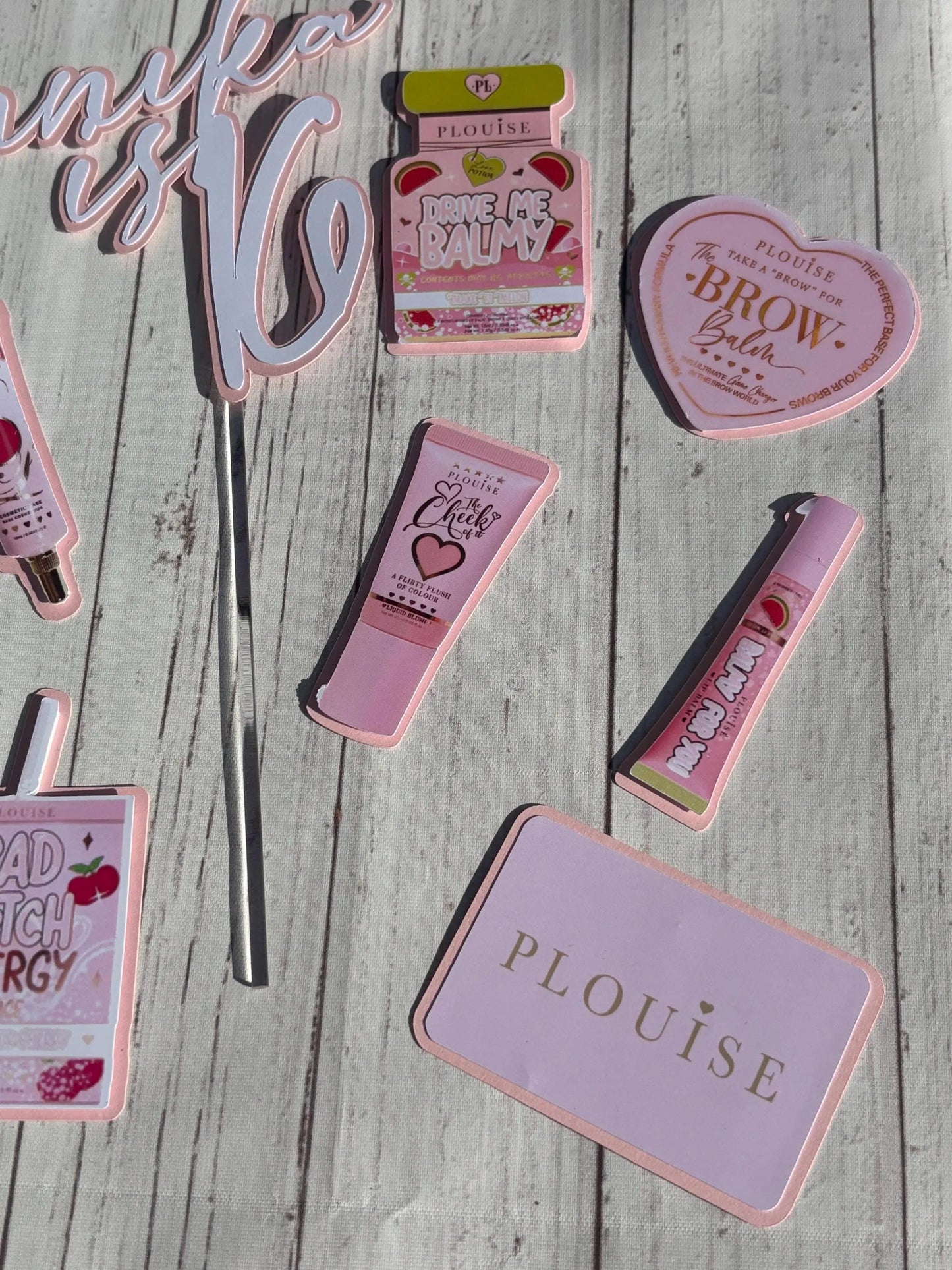 P Louise Cake Topper, P.Louise Cake,Pamper Cake Topper, Beauty Cake Topper, Cake Decorations, Pamper Party Cake Topper, Spa Party Essentials