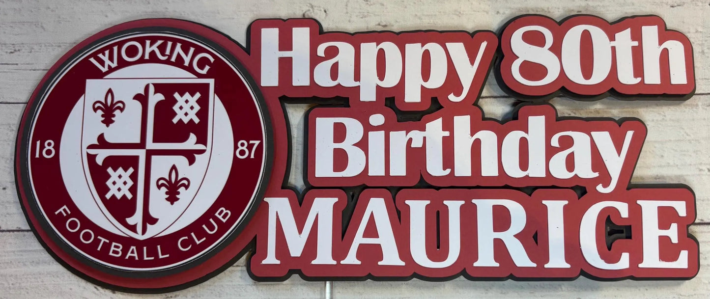Woking football cake topper, Woking FC