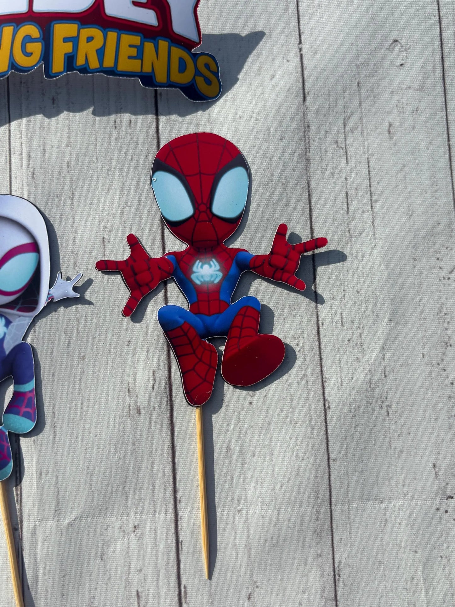 Spidey and Friends cake topper, Spider cake topper, Spider and friends cake topper, personalised Spider and Friends cake topper, Spider cake topper, Spider boy party