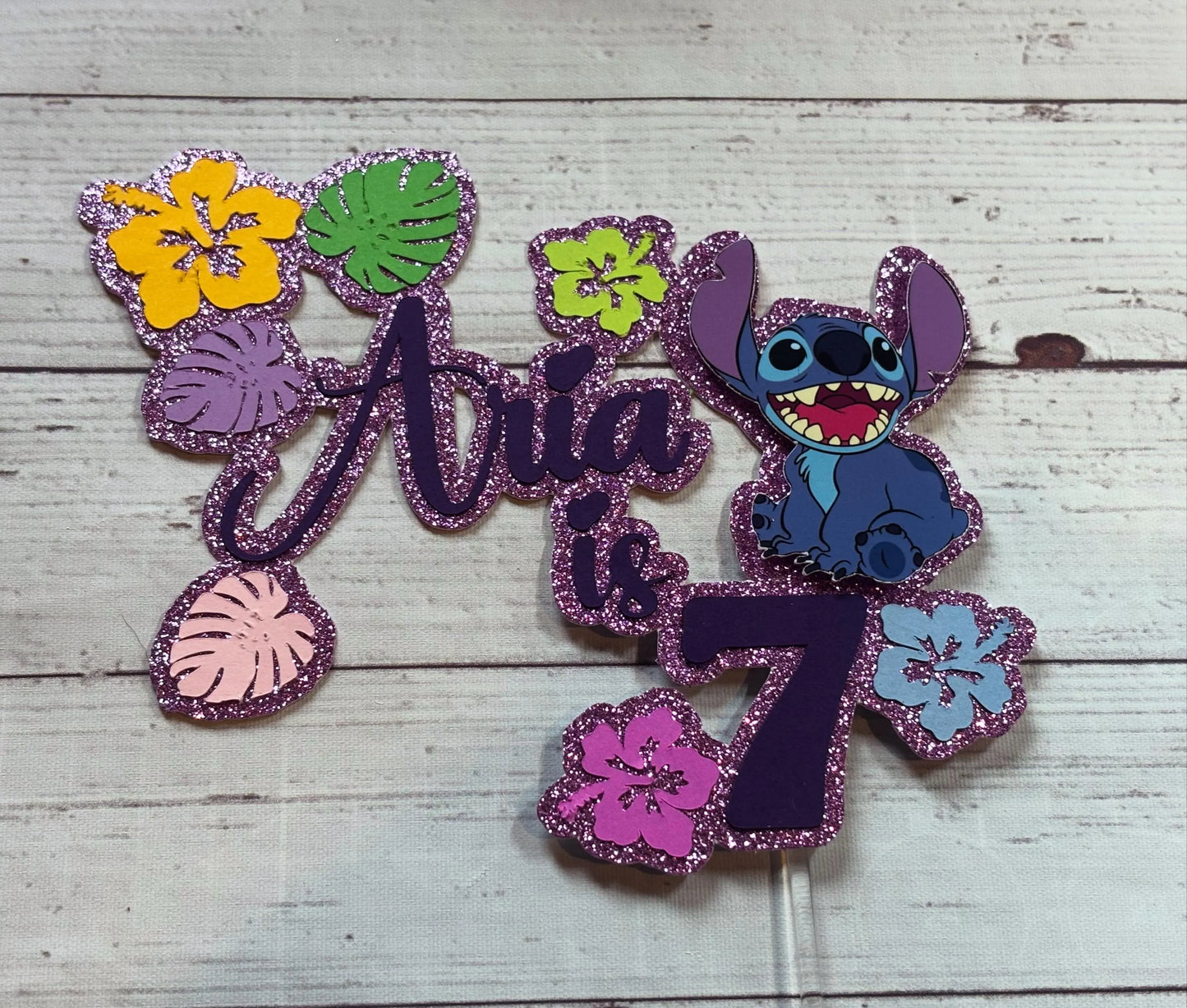 Lilo and Stitch cake topper, Stitch inspired cake topper, alien inspired cake topper, Ohana cake topper, Angel cake topper, Stitch cake