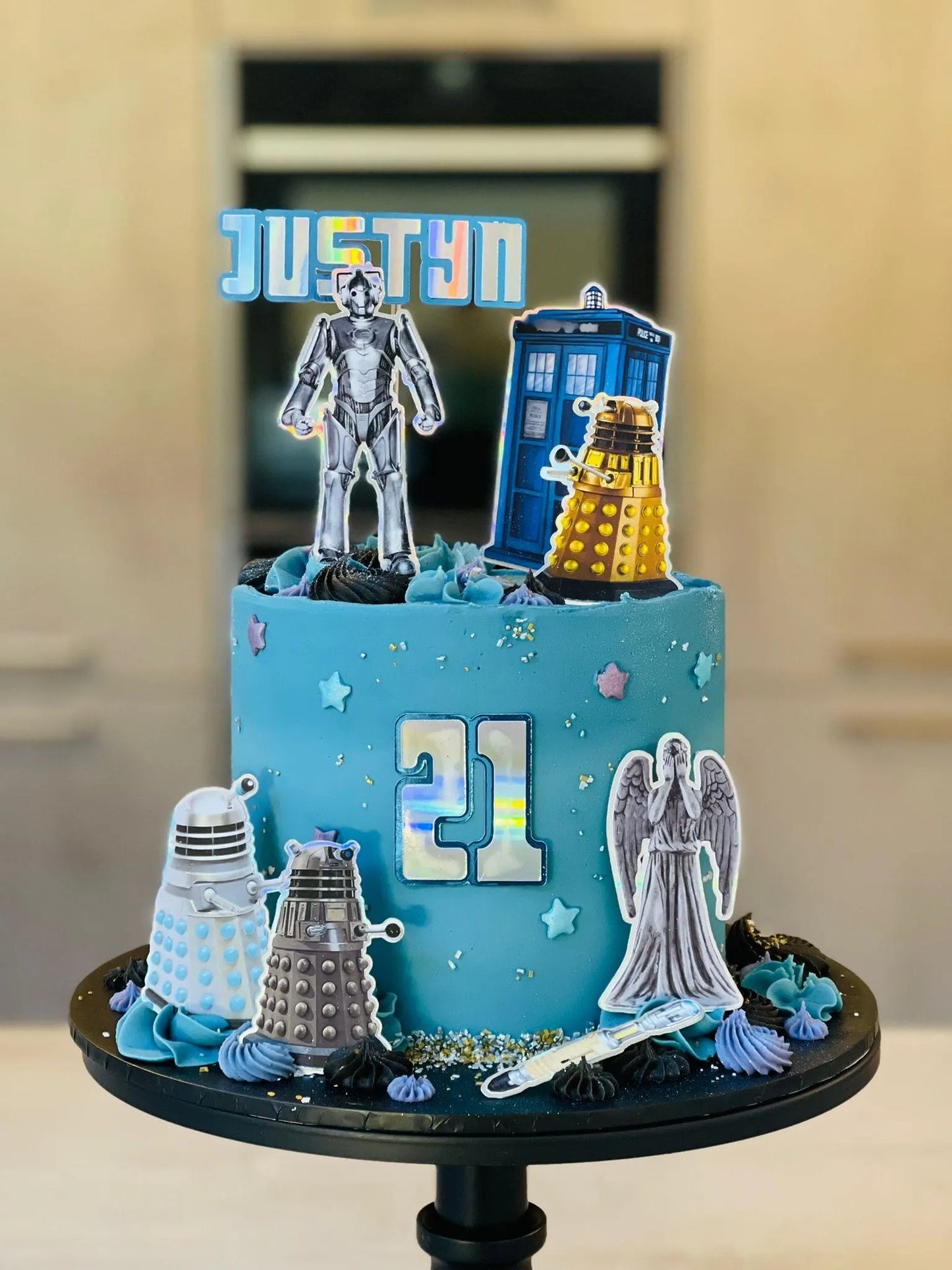 Dr Who, Doctor, the Doctor, geeky cake topper, nerd cake topper, who cake topper, doctor cake topper, weeping angel, cyber robot, sonic screwdriver