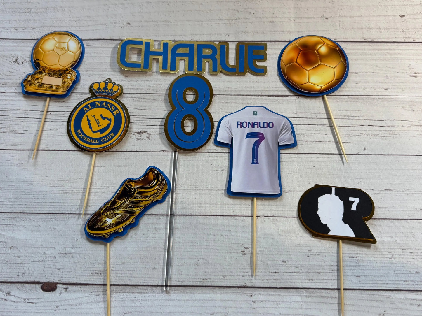 Ronaldo cake topper, CR7 cake topper, Cristiano Ronaldo cake topper, Al-Nasir cake topper, soccer cake topper, football cake topper, footie