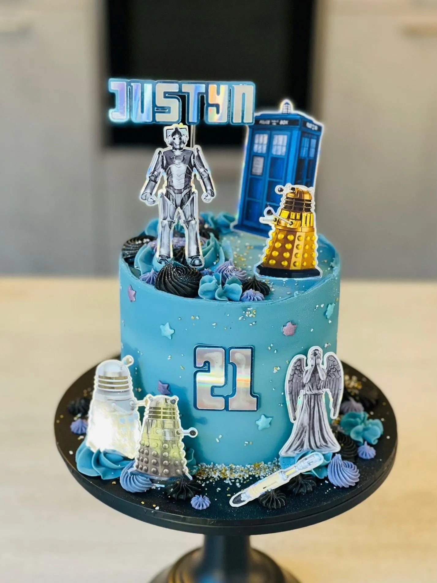 Dr Who, Doctor, the Doctor, geeky cake topper, nerd cake topper, who cake topper, doctor cake topper, weeping angel, cyber robot, sonic screwdriver