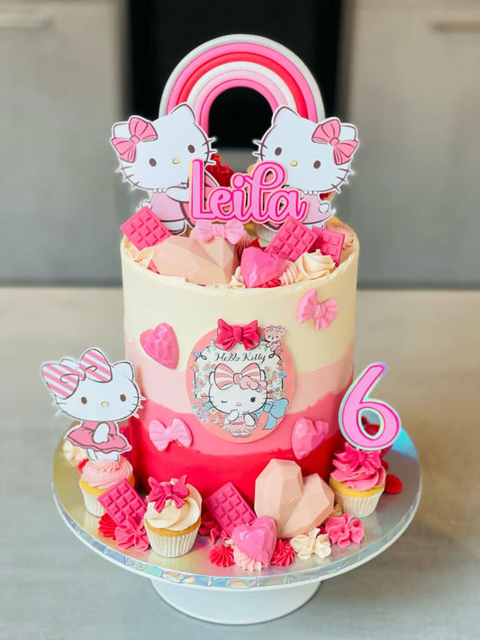 Hello Kitty cake topper, Hello kitty cupcake topper, Hello Kitty party, Hello kitty theme, Hello Kitty decor, Hello Kitty, Kawaii party